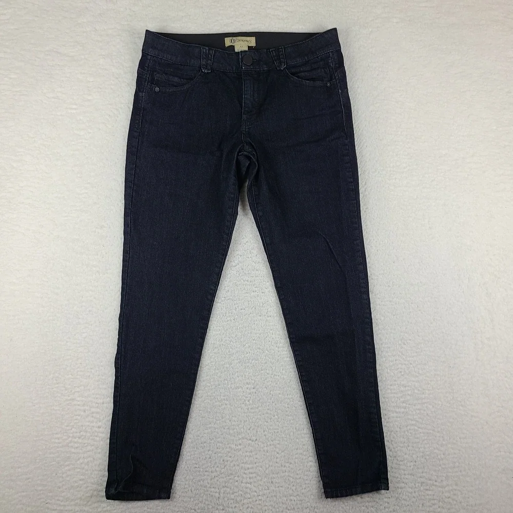 Democracy Jeans Womens 12 Blue Ab Solution Skinny Ankle Dark Wash Denim